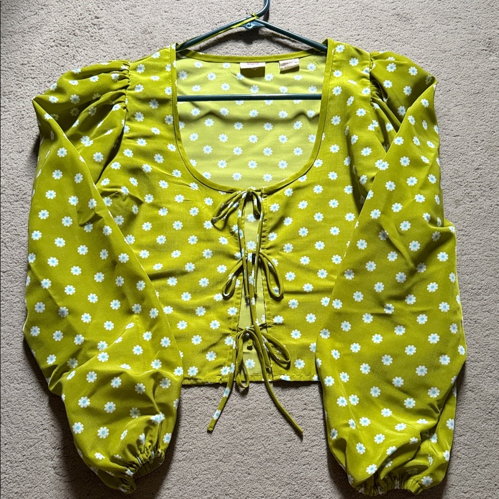 Levi's Green Floral Blouse
